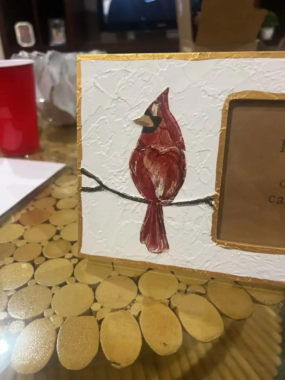 Mud Pie Cardinal Memorial Sentiment Frame